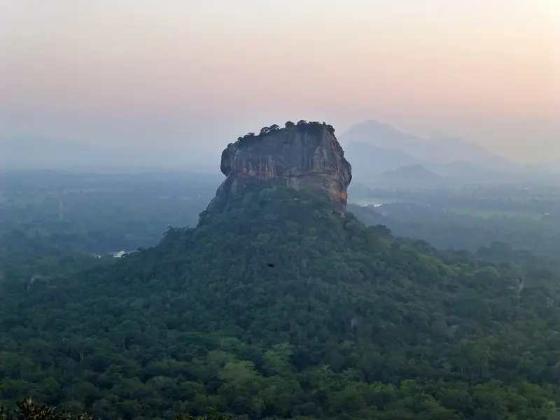 Sigiriya Lion Rock rising above the jungle